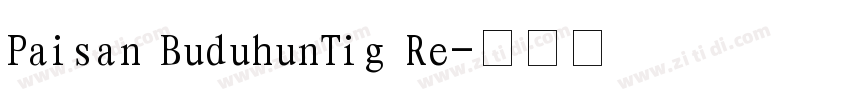 Paisan BuduhunTig Re字体转换